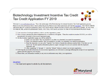 Tablet Screenshot of mdbiotaxcredit.org